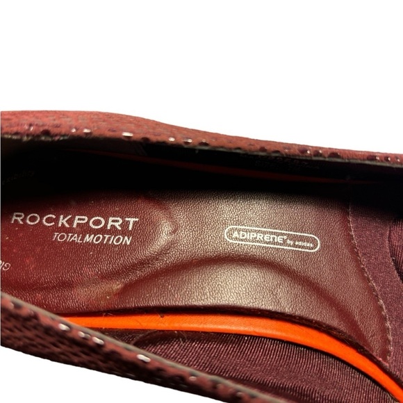 Rockport Total Motion Shoes Size 7 Burgundy Wine Pumps Heels - Picture 6 of 11